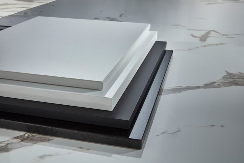 Knap Shanxi badeværelsesbordplade 60,4 x 45,3 x 2 cm mat‑sort