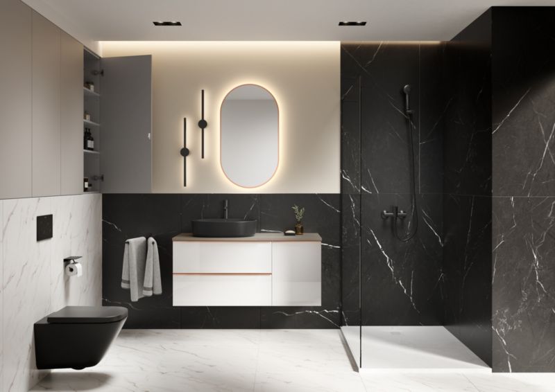 Roca Style badeværelsesbordplade 120 x 46,4 cm i fume PVC