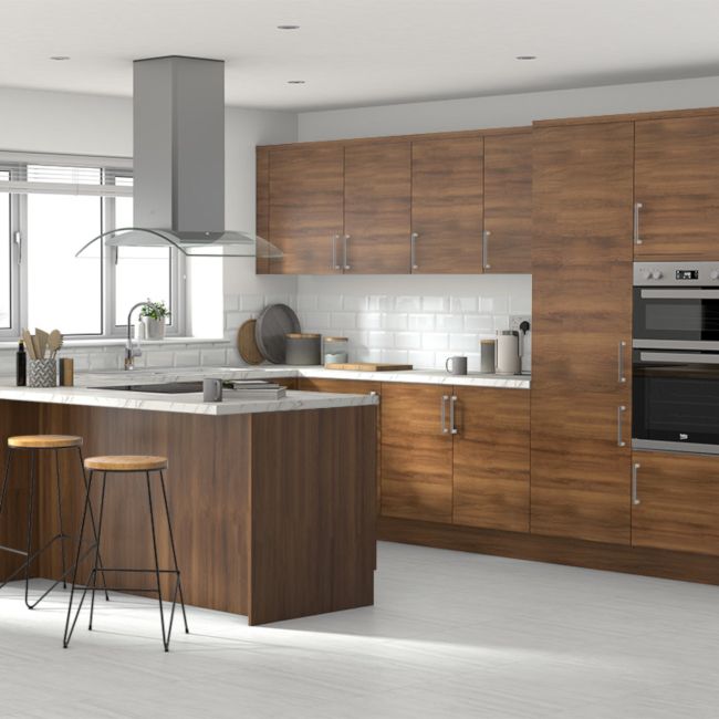 GoodHome Chia skjulepanel til køkkenskab med hårde hvidevarer 59,7 x 5,8 cm træstruktur