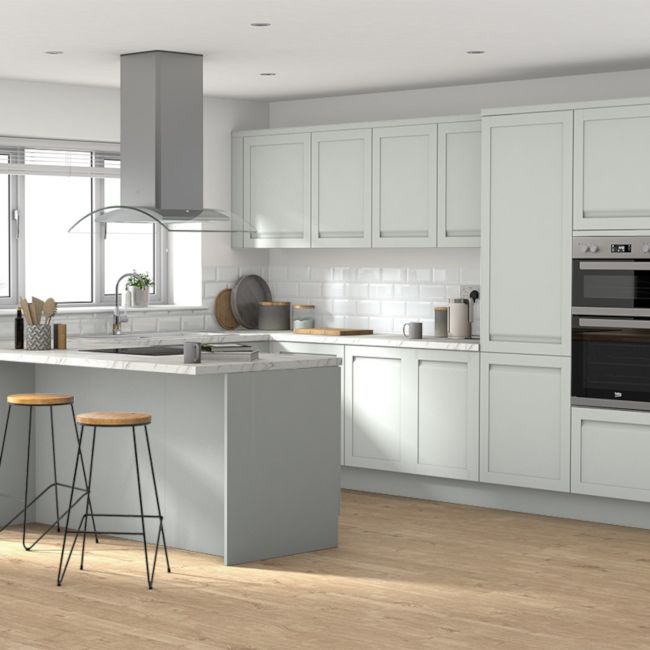 GoodHome Garcinia maskeringspanel til køkkenskab med hvidevarer 59,7 x 11,5 cm grå sten