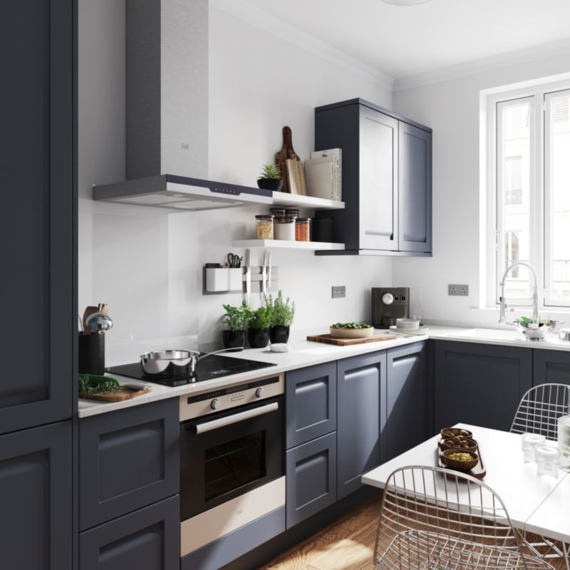 GoodHome Garcinia maskeringspanel til køkkenskab med hvidevarer 59,7 x 11,5 cm grå sten