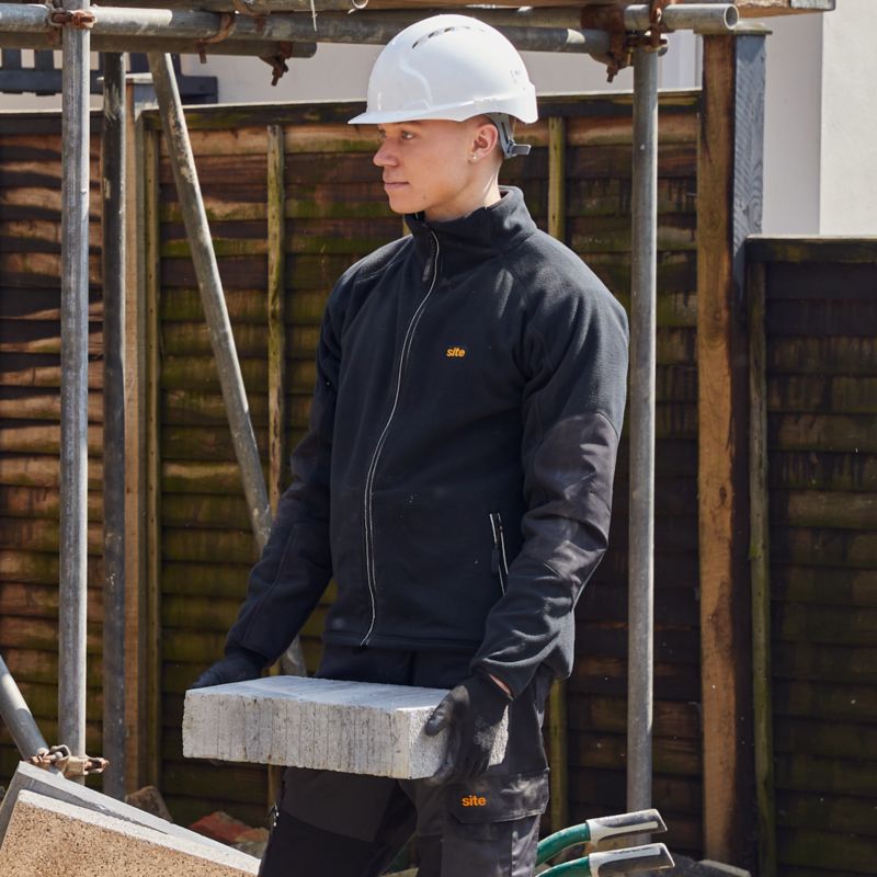 Site Karker sort fleecejakke M