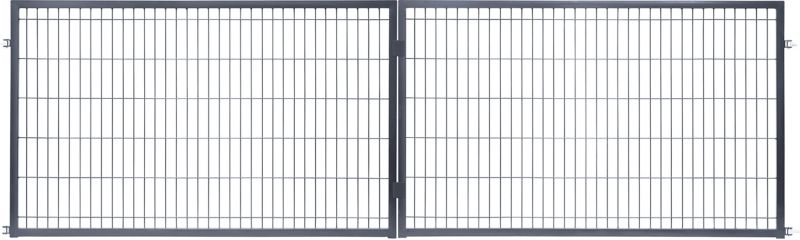 Dobbeltdørs panelport 400 x 120 cm i antracit