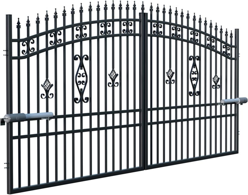 Tofløjet indkørselport med automat Polargos Alicja 2 175 x 400 cm