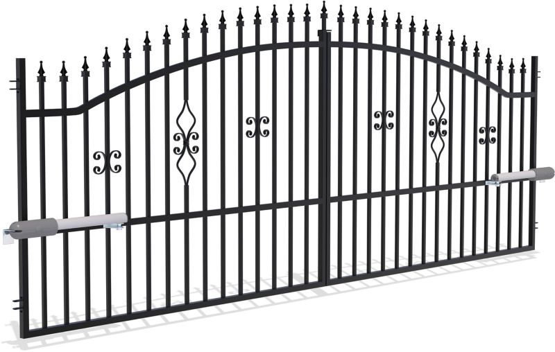 Tofløjet port med automat Polargos Tola 2 150 x 400 cm