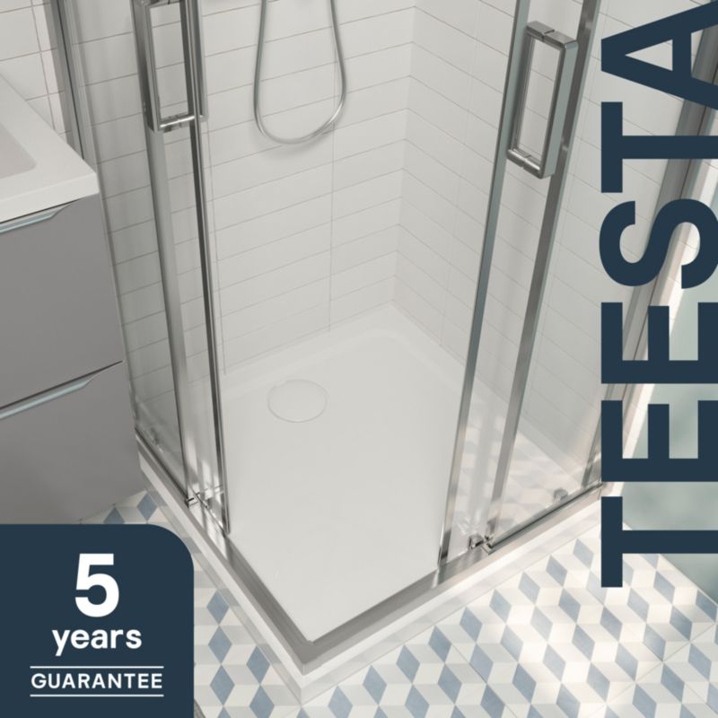 Kvadratisk konglomeratbrusebund GoodHome Teesta 90 cm