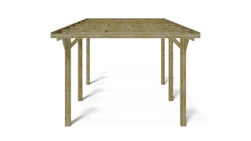 Carport ALTANKA 3,04 x 5,12 m - 15,56 m², træ, 1 stk.