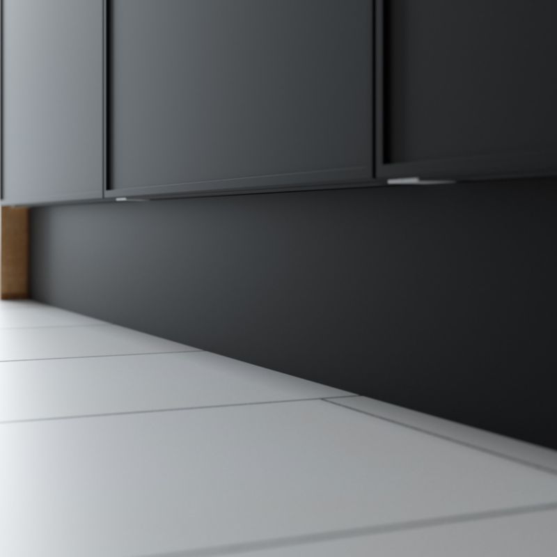 GoodHome Pasilla sokkel 242 x 15 cm mat-sort