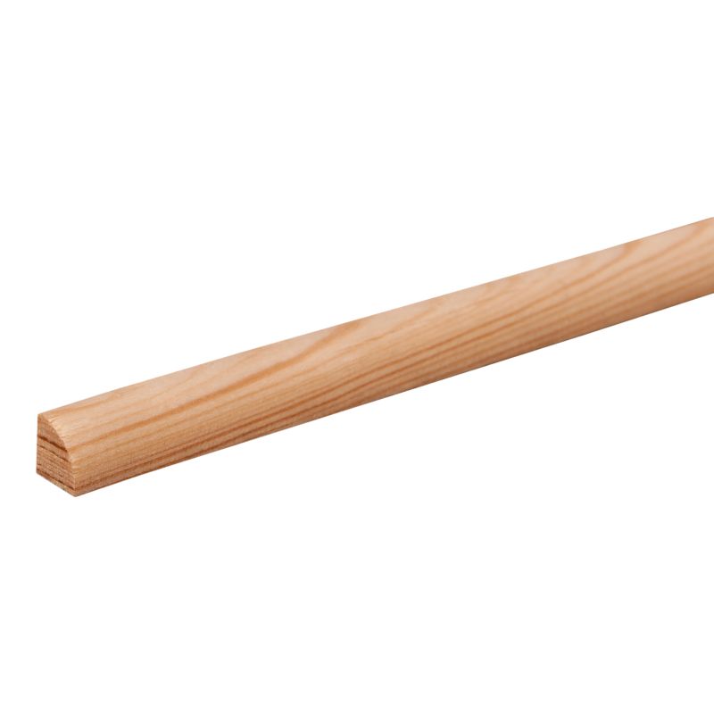 Fyrretræs Kvartrundstav 10 x 10 x 2400 mm