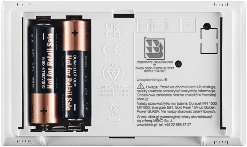 Batteridrevet kuliltealarm Kidde K7CO