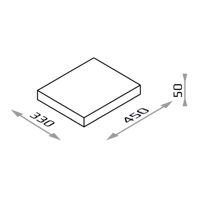 Joniec Casto tagsten 5 x 45 x 33 cm i stål