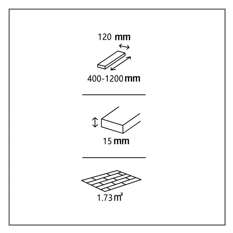 Massiv gulvplanke GoodHome Eg Hardon 1,73 m²