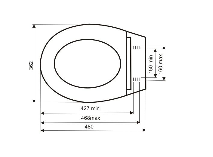 Artgos S-11 hvid klaptoiletbræt, 1 stk.