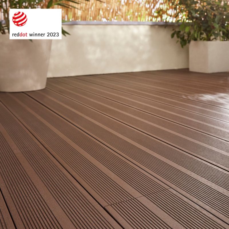 Klikstrom komposit terrassebræt 2,1 x 14,5 x 300 cm chocolate