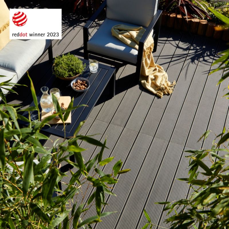 Klikstrom Neva komposit terrassebræt 2,1 x 14,5 x 220 cm antracit