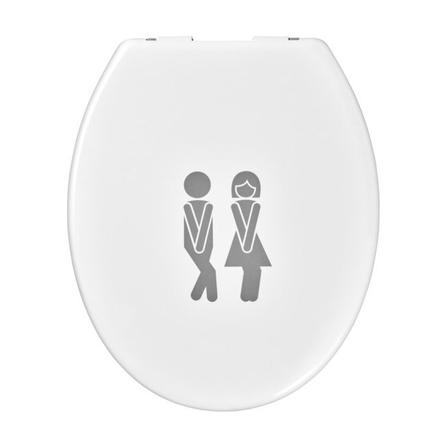 GoodHome Genoa wc-sæde i duroplast med soft-close til mænd/kvinder