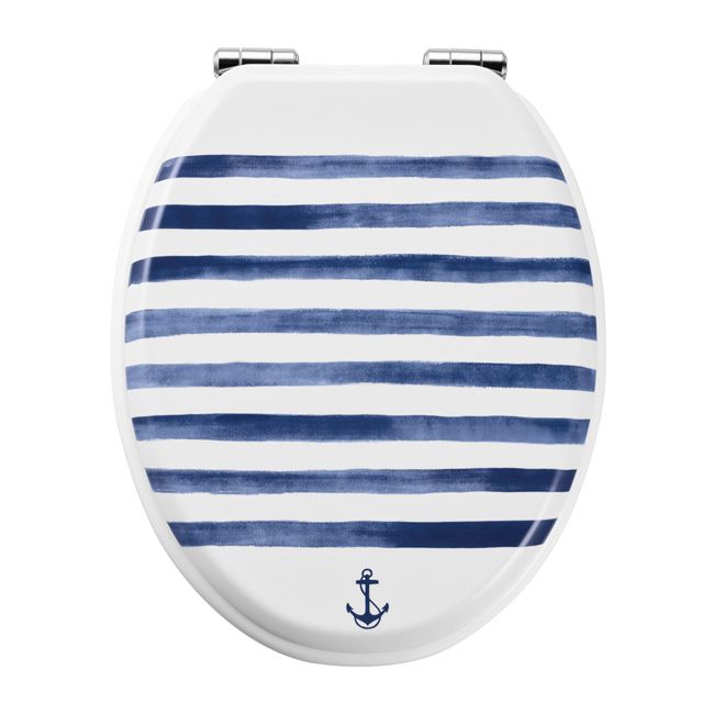 GoodHome Pilica MDF WC-sæde med langsomt sænkende lukning og beslag