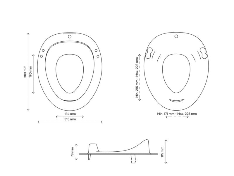 GoodHome Yalu børne-toiletsæde i hvid