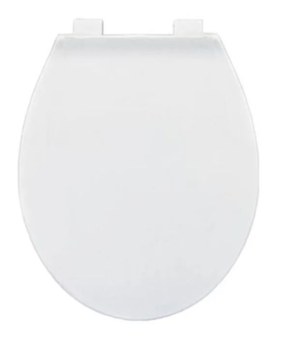 Universal toiletsæde i hvid polypropylen
