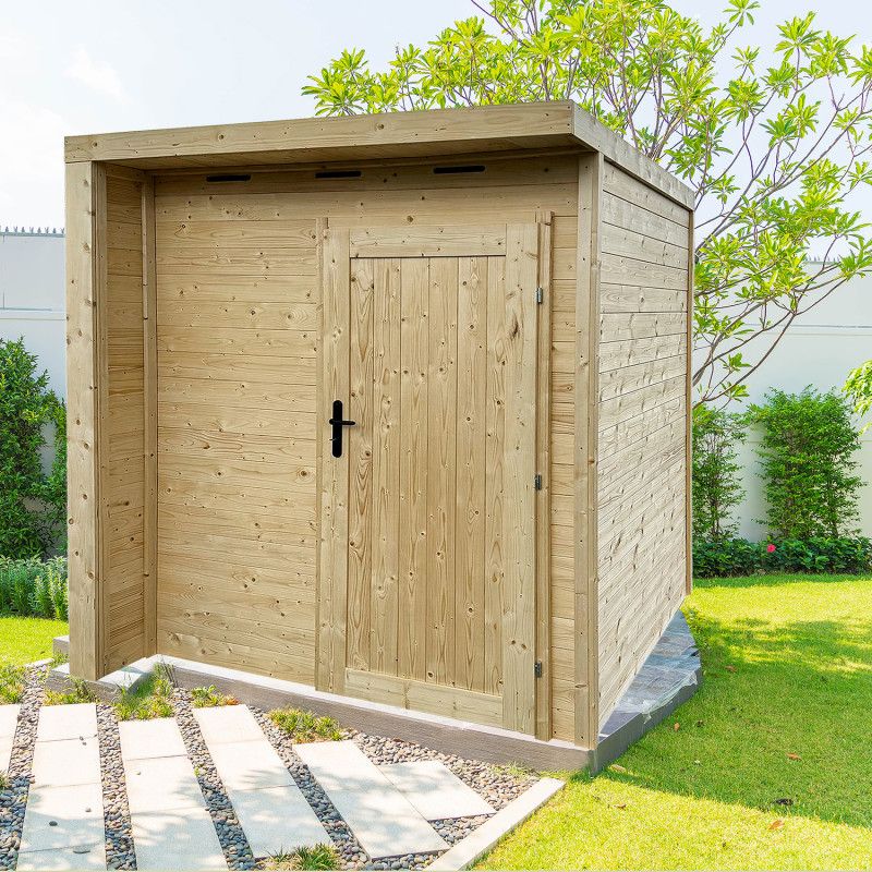 Handy 4iQ Group træredskabsskur med tagdækning – 1 stk.