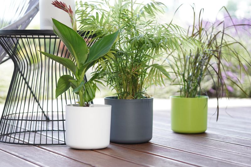 Upcycling-antracit plantekrukke 21 cm