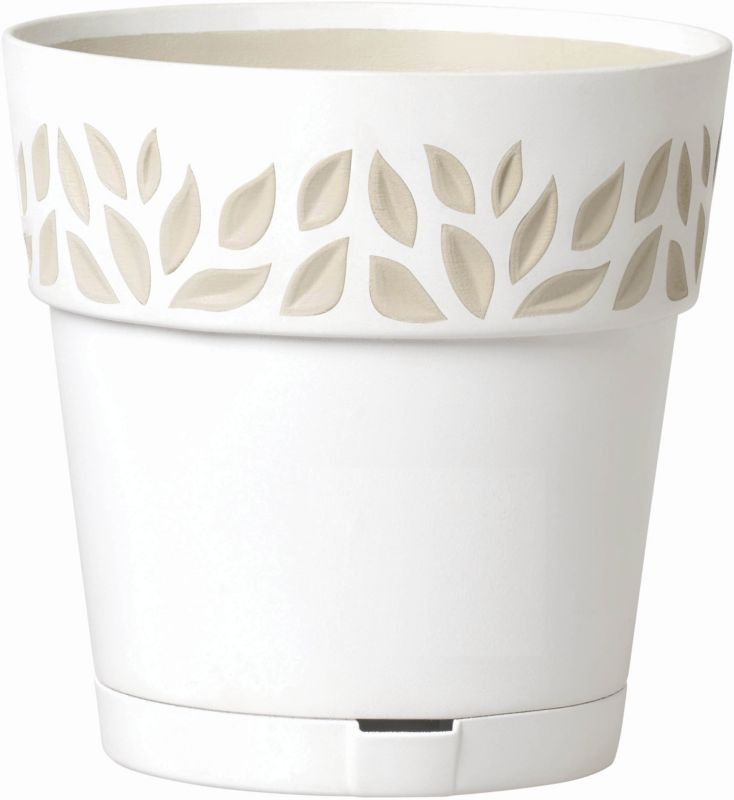 Doniczka Cloe med underkop 25 cm hvid