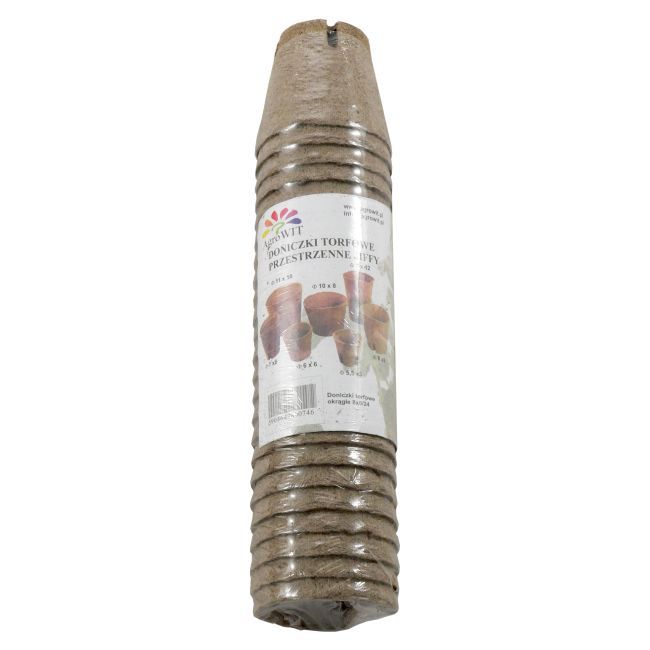 Runde torvpotter 10 x 8 cm, 24 stk.