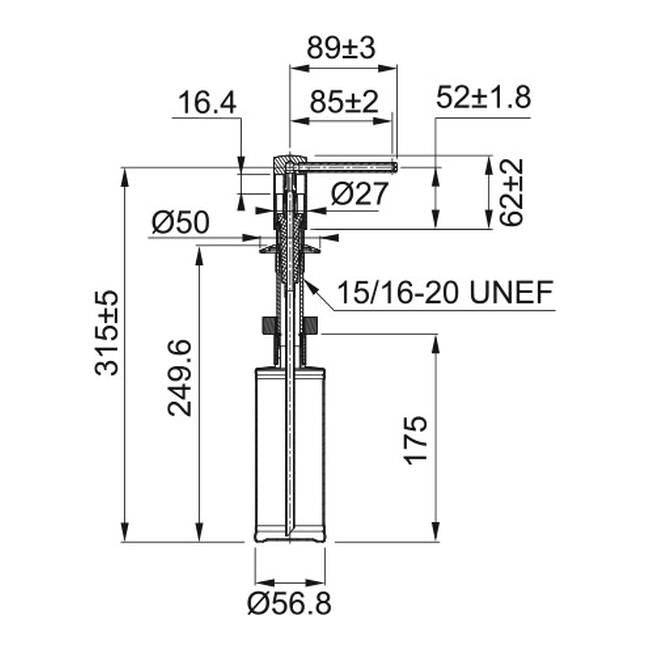 Franke Comfort sæbedispenser i valnød