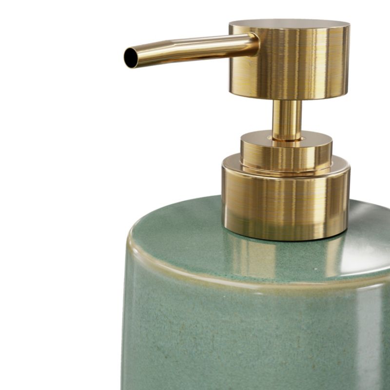 GoodHome Boann sæbedispenser i grøn keramisk finish