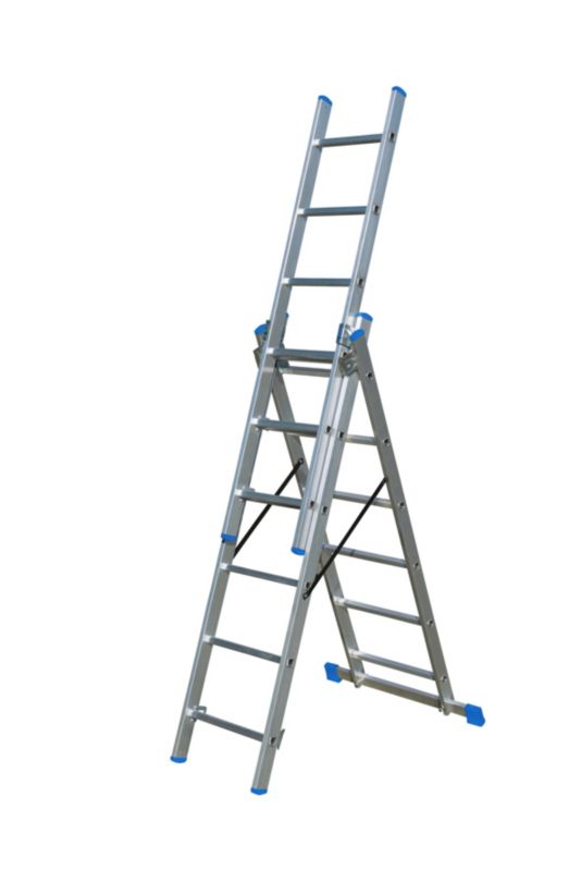 3-delt aluminiumsstige MacAllister 3 x 6 trin