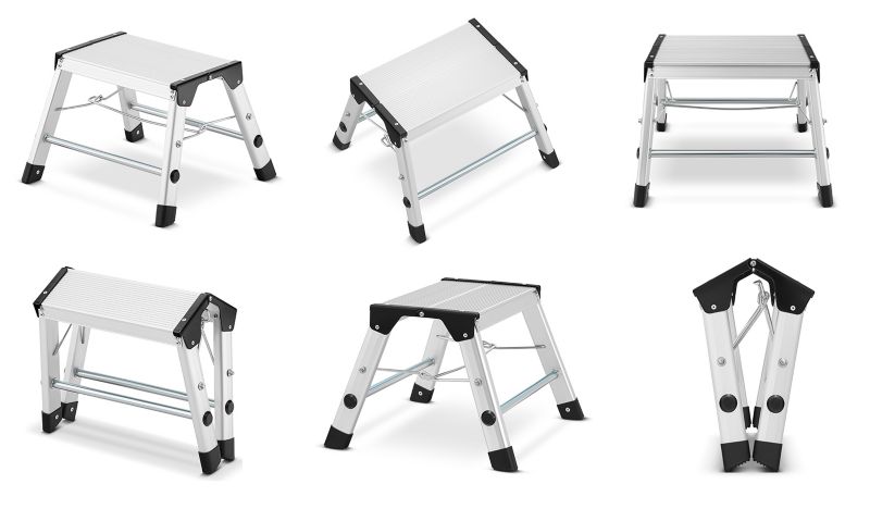 Aluminiumsstige til hjemmet, skammel, fodskammel HIGHER ML-401C, 1 stk