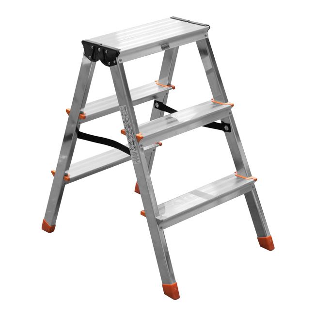 Krause aluminiumsramme stige med 2 x 3 trin