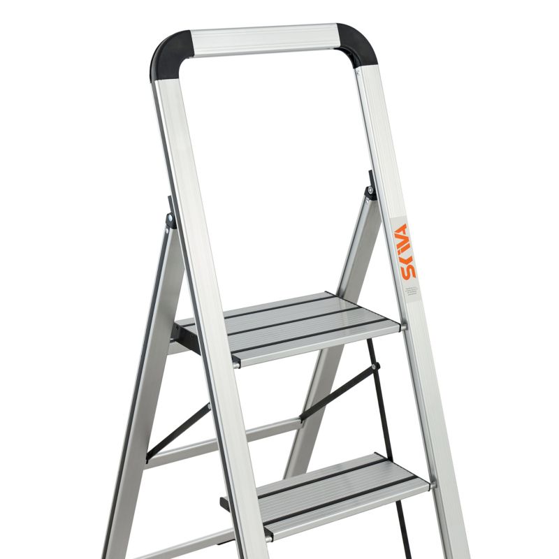 Aluminiumsstige Skiva SLIM 3 trin med hylde, 1 stk