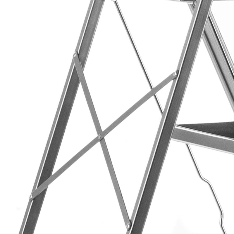 KADAX stålstige med 4 trin, foldbar, 150 kg belastning, til hjemmebrug