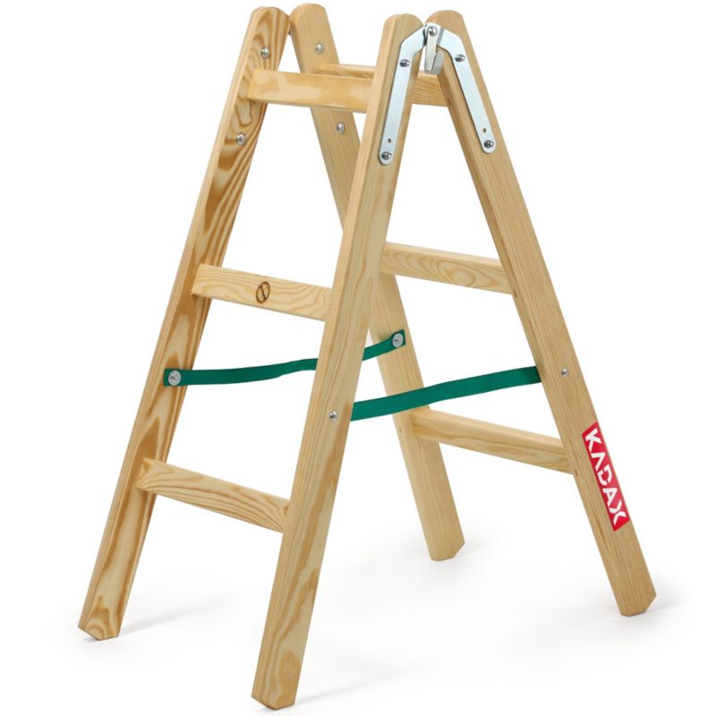 KADAX træstige til malerarbejde, udfoldelig, 2x3 trin, dobbeltsidet, 150 kg