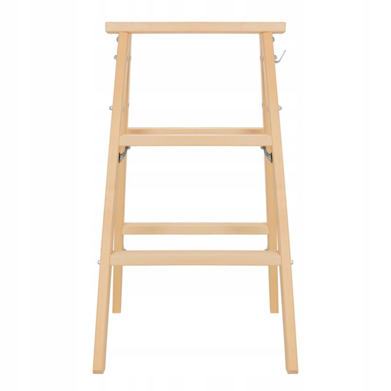 KADAX malerlæder træstige, foldbar, 2x3 trin, dobbeltsidet