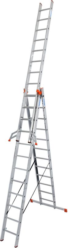 Multifunktionel Krause Monto Tribilo 3 x 12 aluminiumsstige