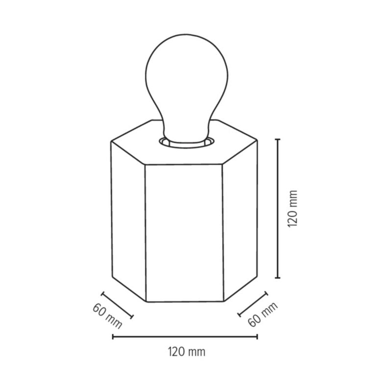 Træbordlampe SPOT Light 1xE27 Max. 25W Naturlig FSC-birk, Polsk producent, 1 stk.