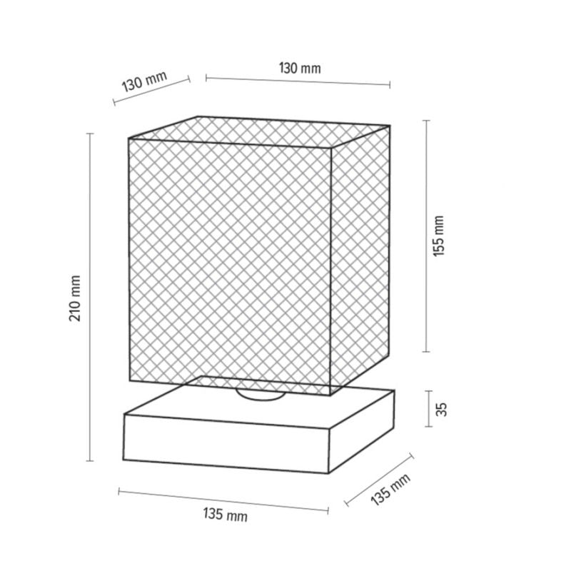 Træbordlampe SPOT Light 1xE27 Max. 25W Naturlig Birk FSC med Kromskærm, 1 stk.