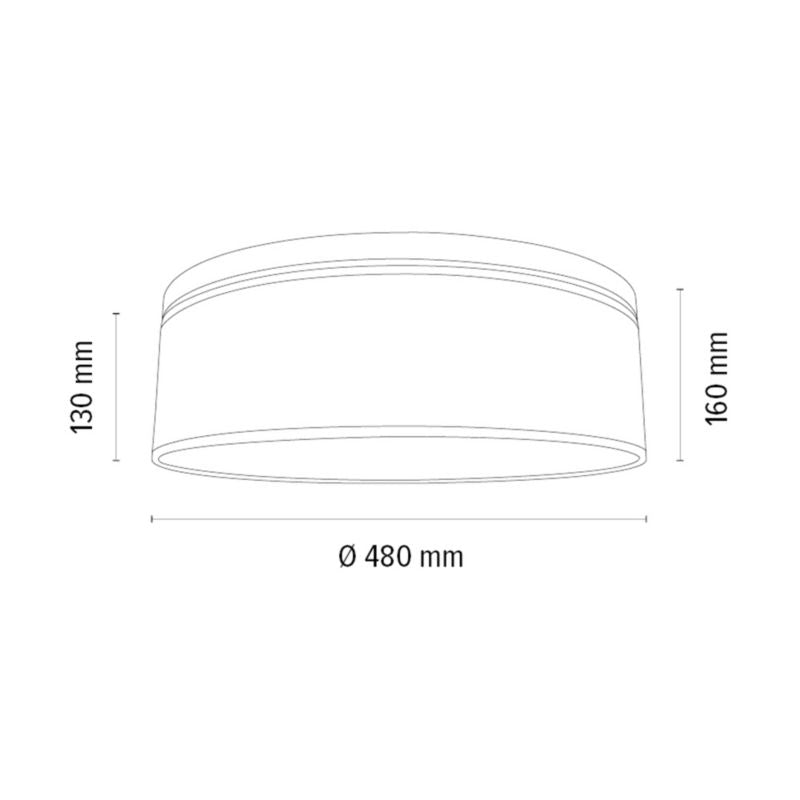 Træloftlampe SPOT Light 1xLED 18W i nøddebrun fyrretræ med beige-sort linned, 1 stk.