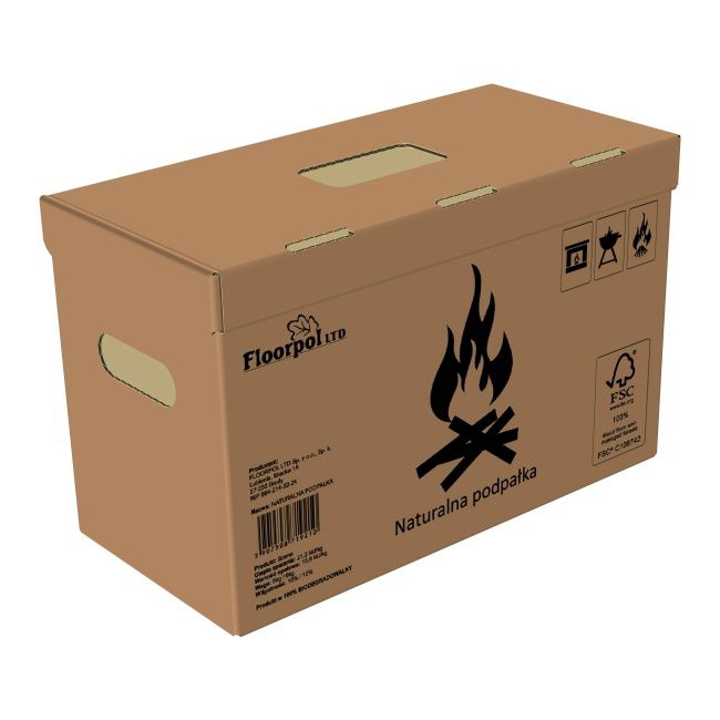 Floorpol optændingsbrænde i karton 5,5 kg