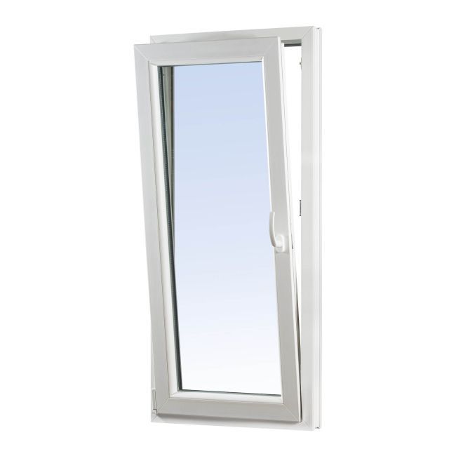 PVC altandør med dreje-kip funktion, tredobbelt glas, 865 x 2095 mm, venstrehængt, hvid