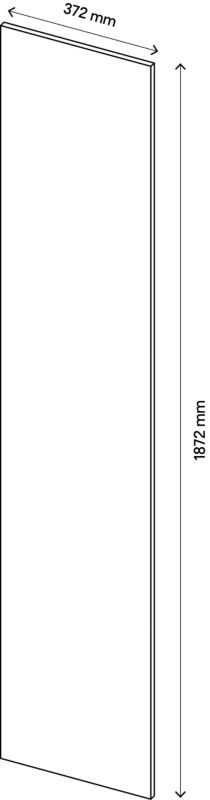 Dør til korpus 37,5 x 187,5 cm GoodHome Atomia med antracit mat ramme