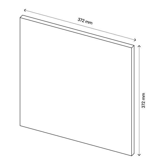 Dør til korpus 37,5 x 37,5 cm GoodHome Atomia med ramme i mat hvid