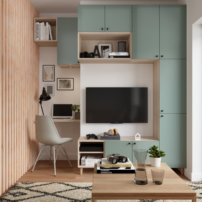 GoodHome Atomia dør til korpus 37,5 x 50 cm i grøn