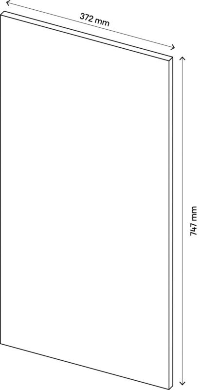 Dør til korpus 37,5 x 75 cm GoodHome Atomia med antracit mat ramme