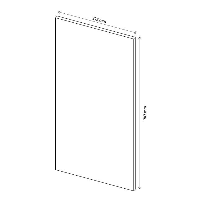 Dør til korpus 37,5 x 75 cm GoodHome Atomia med ramme i mat hvid