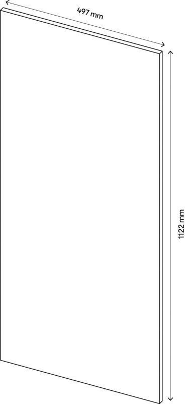 Dør til korpus 50 x 112,5 cm GoodHome Atomia grå eg