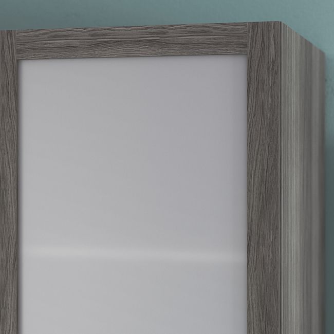 Dør til korpus 50 x 187,5 cm GoodHome Atomia grå eg/mat hvidt glas