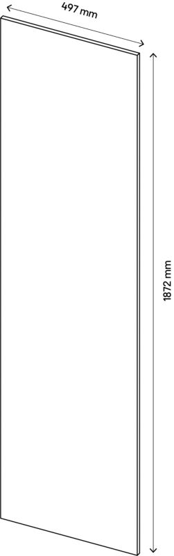 Dør til korpus 50 x 187,5 cm GoodHome Atomia med lysgrå mat‑ramme